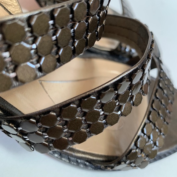 📦 MOVING SALE 🚛 Stuart Weitzman🎞block heel 3 strap sandals Sz 8 - Picture 5 of 8